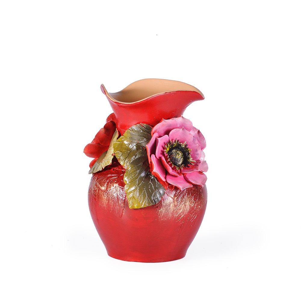 Paving flask Handbook Vaza UNICAT, cu flori in relief, 3D, 20 cm inaltime – Cadouri & Aranjamente  Flori Sapun | Trandafiri Sapun-CDIMAG